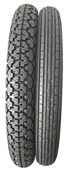 Pair Classic Motorcycle Tyres Front 3.25 X 19 Rear 3.50 X 19 BSA Norton Triumph
